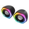 Resim Mikado MD-176, 6W, 1+1, Masaüstü, RGB Aydınlatma, USB, Siyah Kasa, Speaker 