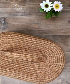 Resim Bohem Oval Kapaklı Düzenleyici Sepet - Gri 