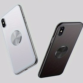 Resim 2 adet Metal Plaka Disk Demir Levha Manyetik Araba Telefon Tutucu için Manyetik Cep Telefonu Kılıfı Standı Braketi Akıllı Telefon Aksesuarları Arka Sticker Daire Halka Plakaları 