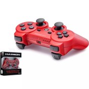 Resim OYUN KOLU GAMEPAD KABLOSUZ PS3 BULETOOTH KIRMIZI HADRON HD-306 