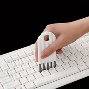 Resim 1pc Çok Fonksiyonlu Bilgisayar Temizleme Kiti: Yumuşak Fırça Klavye Temizleyici, Köşe Boşluğu Toz Alma Ve Tuş Kapağı Temizleyici 