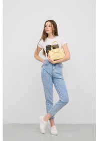 Resim Shule Bags Perfect Kurdele Detaylı El Ve Çapraz Çanta Sarı Sarı 