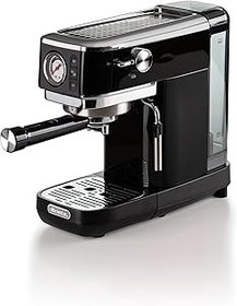 Resim Ariete Espresso Slim Metal 1381, manometreli kahve makinesi, kahve tozu ve ESE kapsülleri ile uyumlu, 15 bar Max, filtre 1 veya 2 fincan, Cappuccino başlığı, 1300 W, Siyah 