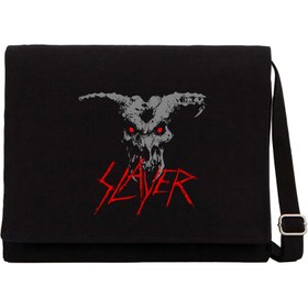Resim Slayer Demon Siyah Kanvas Postacı Çantası - Siyah 