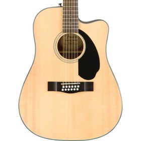 Resim Fender CD-60SCE Dreadnought 12 Telli Elektro Akustik Gitar - Natural 
