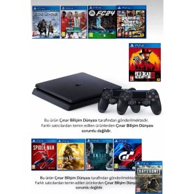 Resim Çınar Bilişim Dünyası Ps4 Sınırsız Eğlence Çift Kol 1tb 10 Oyunlu 