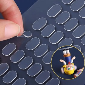 Resim 60/120 adet Şeffaf Montaj Pütürü, İz bırakmayan Akrilik Tutkal Pedleri için Mistik Kutu Bebekler ve Ofis Kullanımı 