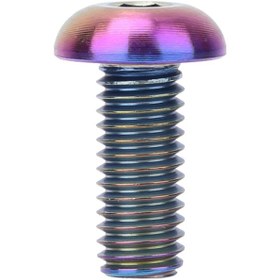 Resim Tenfowee Titanium Alloy Screws 5pcs : M5 12 For Bottle Cage, M5 10 For Disc - Lightweight, Durable, Anti-corrosion, Colorful Pvd Coating 