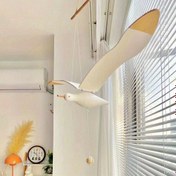 Resim 1 adet El Yapımı Ahşap Martı Mobil - Çağdaş Asılı Süs, Elektrik Gerektirmez, Ev, Otel Tavanı, Pencereleri, Balkon Dekoru, DIY Proje için İdeal 