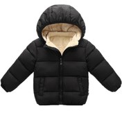 Resim 2025 Çocuk Kalınlaştırılmış Kışlık Mont Fleece ile Erkek ve Kız Çocukları İçin, Bebekler İçin Uygun, Çıkarılabilir Kapüş ve Sıcaklık İçin Tasarlanmış. 
