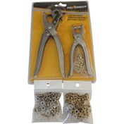 Resim HOBİ Kuş Gözü & Kemer & Deri Delme Aparatı & 300 Adet No 2 Kuşgözü Kapsülü Yanında 