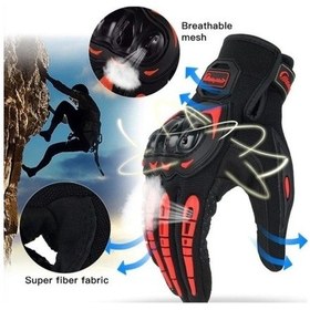 Resim Uiowoo Motosiklet Eldiveni Üstün Korumalı Dokunmatik Özellikli Motorcu Eldiveni Xl Beden Krmz 