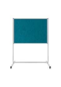 Resim Panda 90 x 120 CM Tek Taraflı Sabit - Tekerlekli Ayaklı Turkuaz Kumaşlı Pano - pan181 