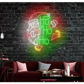 Resim Ho Ho Ho Yazılı Ve Şekilli Neon Tabela Çok Renkli 