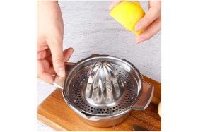 Resim Feyza Design Paslanmaz Çelik Narenciye Sıkacağı, 17 cm Çap, Portakal ve Limon Için 