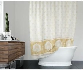 Resim Banyo Perdesi 1x100x200 Tek Kanat Duş Perdesi Halka Hediyeli Duşakabin Perdesi 4910 Beyaz 