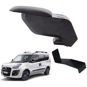 Resim Fiat Doblo 2013 Delmesiz Çelik Ayaklı Siyah Kolçak Kol Dayama 