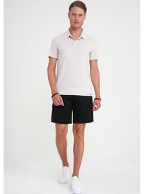 Resim Efor Comfort Fit Polo Yaka Modal Karışım Kısa Kol Casual Taş Tişört Ts 903 Taş 