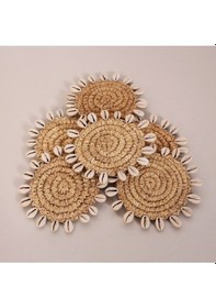 Resim Shell Rafya Dekor Bardak Altlığı 6'lı Set 13cm Diğer 