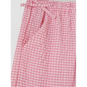 Resim LC Waikiki Lcw Kids Pembe Loose Fit Ekose Kız Çocuk Pantolon 