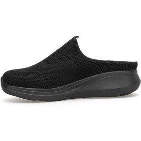 Resim King Paolo K5221 Alabanda Kadın Memory Foam Sabo Terlik Siyah Siyah 
