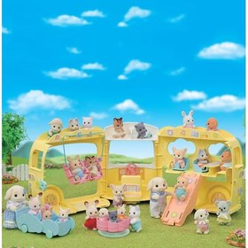 Resim Sylvanian Families Gökkuşağı Eğlencesi Anaokulu Otobüsü 5744 