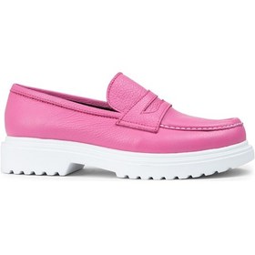 Resim Deery Hakiki Deri Pembe Kadın Loafer - 01903zpmbp01 Pembe 