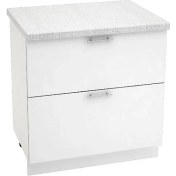Resim T Designo Tdesigno Defne Mutfak Çekmeceli Alt Modül 80 cm Beyaz Tezgah Dahil Değil 
