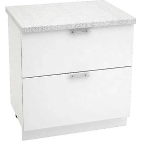 Resim T Designo Tdesigno Defne Mutfak Çekmeceli Alt Modül 80 cm Beyaz Tezgah Dahil Değil 