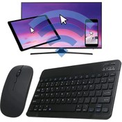 Resim Alfa MEC Tüm Cihazlara Uyumlu Akıllı Taşınabilir Şarj Edilebilir Kablosuz Bluetooth Klavye 