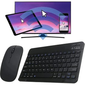 Resim Alfa MEC Tüm Cihazlara Uyumlu Akıllı Taşınabilir Şarj Edilebilir Kablosuz Bluetooth Klavye 