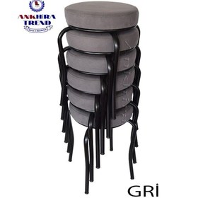 Resim Tabure(Siyah Ayaklı) (6 Adet) - Mutfak Balkon Tabur... 