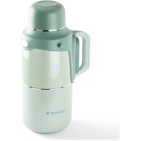 Resim Tantitoni Yeşil Askılı Ve Tutacaklı Paslanmaz Çelik Termos 1.5lt Yeşil 