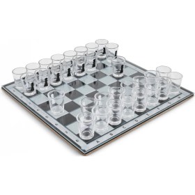 Resim Karaca King Shot Bardaklı Satranç Seti Şeffaf 