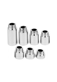 Resim Musluk Çeşme Uzatması Krom Kaplama Prinç-3cm-ölçü 1/2-kısa Kalan Musluklar Için-1/2 Çeşmelere Uyumlu 