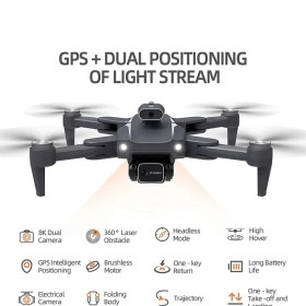 Resim Pazariz Hd Dual Kamera Katlanır Çantalı Drone Seti Siyah Fırçasız Motor Geri Dönüş Özellikli 