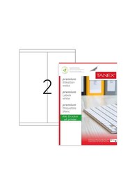 Resim Tanex TW-2380 105x280mm Kuşe Lazer Etiket 100 Lü Paket 