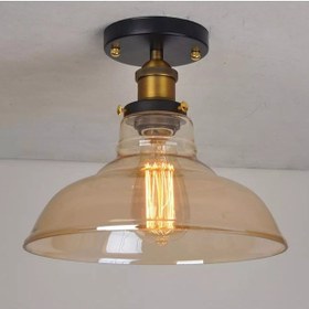 Resim Riolight Retro Camlı Plofonyer Avize Cam Çapı: 28Cm 