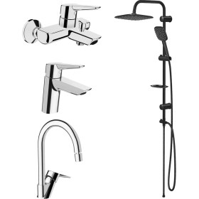 Resim Artema Solid S Lavabo, Banyo, Eviye Batarya, Valtemo Tepe Duş Seti 