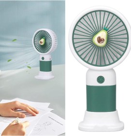 Resim qasul Avokadolu El Vantilatörü, Küçük Meyve Saplı Piknik İçin Tabanlı Taşınabilir Fan Ve Telefon Standı 