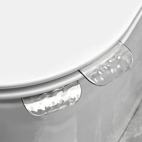 Resim 1pc EasyClean Kendinden Yapışkan Tuvalet Koltuğu Kaldırma Kolu, Plastik Dokunmadan Banyo Aksesuarı, Yeniden Kullanılabilir ve Kolay Kurulum, Elektrik Gerektirmez, Temel Ev Geliştirme 