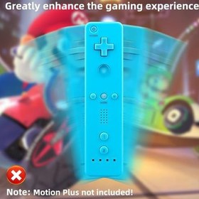 Resim OSTENT Nintendo Wii Konsol Oyunu için Uyumlu Hareket Sensörü Bluetooth Kablosuz Uzaktan Kumanda, Pembe Mavi 