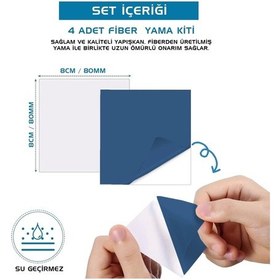Resim Argeus Fiber Çanta Delik Tamir Yaması 4'lü Lacivert 