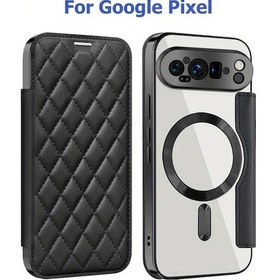 Resim Motion003 Pixel 7a İçin Sunuma Hazır Manyetik Cüzdan Kapak: Işık Kahve - Kart Yuvası Ve Deri Tasarım 