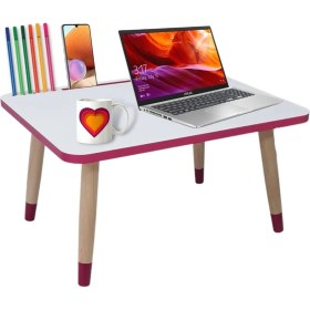 Resim Liva Ahşap Laptop Tablet Bilgisyar ve Kahvaltı Sehpası Çalışma Masası 