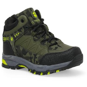 Resim Lumberjack Orjinal Erkek Çocuk Fermuarlı Kaymaz Taban Haki Kışlık Outdoor Bot Winter Boy Child Boot 