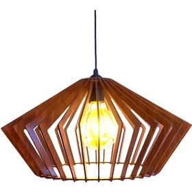 Resim Gala Modern Tasarım Köşeli Ufo Doğal Ahşap Mdf 3D Rustik Salon Av 