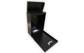 Resim Veta Metal Posta Kutusu Dekoratif Duvara Montaj Siyah 