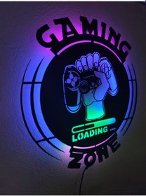 Resim Gaming Zone Led Işıklı Dekoratif Tablo 
