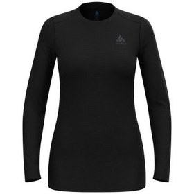 Resim Odlo Merino 160 Uzun Kollu Termal Kadın Üst İçlik Siyah 